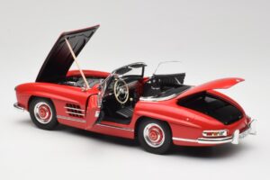 Mercedes 300 SL W198 Roadster Rdeč s Trdim Strešnim Vstavkom Minichamps 1:18 180039041 Kovina – slika 5 od 8
