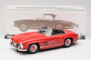 Mercedes 300 SL W198 Roadster Rdeč s Trdim Strešnim Vstavkom Minichamps 1:18 180039041 Kovina – slika 8 od 8