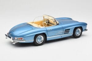 Mercedes 300 SL W198 Roadster Hardtop Light Blue Metallic Minichamps 1:18 180039042 Kovina – slika 4 od 9