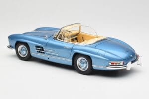 Mercedes 300 SL W198 Roadster Hardtop Light Blue Metallic Minichamps 1:18 180039042 Kovina – slika 8 od 9