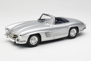 Mercedes 300 SL W198 Roadster Silver Metallic Minichamps 1:18 180039030 Kovina