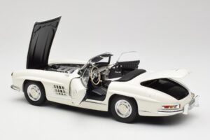 Mercedes 300 SL W198 Roadster Bel z Mehko Streho Minichamps 1:18 180039034 Kovina – slika 6 od 9