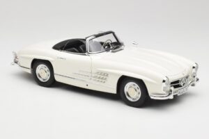 Mercedes 300 SL W198 Roadster Bel z Mehko Streho Minichamps 1:18 180039034 Kovina – slika 7 od 9