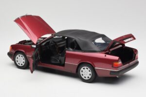 Mercedes 300CE-24 A124 Kabriolet Almandine Rdeč Metalik Norev 1:18 B66040616 Kovina – slika 5 od 8