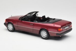 Mercedes 300CE-24 A124 Kabriolet Almandine Rdeč Metalik Norev 1:18 B66040616 Kovina – slika 7 od 8