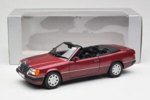 Mercedes 300CE-24 A124 Kabriolet Almandine Rdeč Metalik Norev 1:18 B66040616 Kovina – slika 8 od 8
