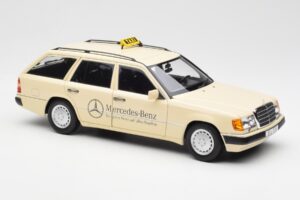 Mercedes 300D S124 T-Model Svetlo Slonokoščena Taxi Dealer Edition Norev 1:18 B66040702 Kovina – slika 6 od 8