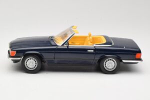 Mercedes 350 SL R107 Temno Modra Sun Star 1:18 MB003 Kovina – slika 4 od 8