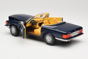 Mercedes 350 SL R107 Temno Modra Sun Star 1:18 MB003 Kovina – slika 5 od 8