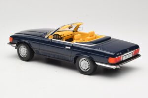 Mercedes 350 SL R107 Temno Modra Sun Star 1:18 MB003 Kovina – slika 7 od 8