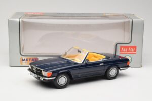 Mercedes 350 SL R107 Temno Modra Sun Star 1:18 MB003 Kovina – slika 8 od 8