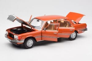 Mercedes 450 SEL 6.9 W116 Oranžen Metallic Norev 1:18 183459 Kovina – slika 2 od 8
