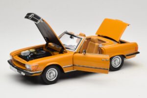 Mercedes 450 SL R107 Cayenne Orange Norev 1:18 183350 Kovina – slika 2 od 10