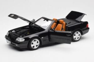 Mercedes SL 500 R129 Črn Norev 1:18 183750 Kovina – slika 2 od 10