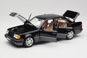 Mercedes 500E W124 Črn Omejena Serija Norev 1:18 183949 Kovina – slika 2 od 12