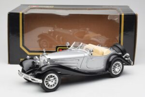 Mercedes 500K Roadster Srebrn Bburago 1:18 3020-M1 Kovina – slika 8 od 8