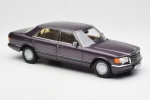 Mercedes 560 SEL W126 Vijolična Metallic Norev 1:18 183544 Kovina – slika 6 od 8
