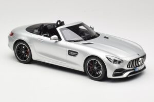 Mercedes AMG GT C Roadster R190 Srebrna Norev 1:18 183453 Kovina – slika 4 od 6