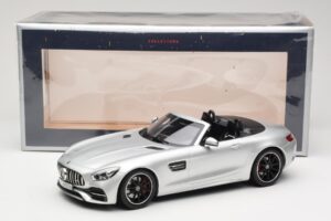 Mercedes AMG GT C Roadster R190 Srebrna Norev 1:18 183453 Kovina – slika 6 od 6