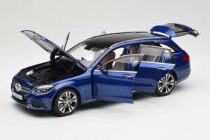 Mercedes C-Class S205 T-Modell Brilliant Modra Metalik Norev 1:18 B66960257 Kovina – slika 2 od 8