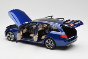 Mercedes C-Class S205 T-Modell Brilliant Modra Metalik Norev 1:18 B66960257 Kovina – slika 5 od 8