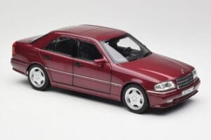 Mercedes AMG C36 W202 Almandine Rdeč Norev 1:18 B66040706 Kovina – slika 6 od 8