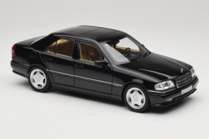 Mercedes C36 AMG W202 Obsidian Black Metallic Norev 1:18 183381 Kovina – slika 6 od 8