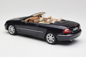 Mercedes CLK 500 W209 Kabriolet Temno Moder Metalik Kyosho 1:18 B66962174 Kovina – slika 8 od 9