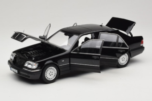 Mercedes S-Class W140 S600 Obsidian Black Metallic Norev 1:18 183045 Kovina – slika 2 od 8