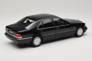 Mercedes S-Class W140 S600 Obsidian Black Metallic Norev 1:18 183045 Kovina – slika 3 od 8