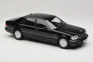 Mercedes S-Class W140 S600 Obsidian Black Metallic Norev 1:18 183045 Kovina – slika 6 od 8