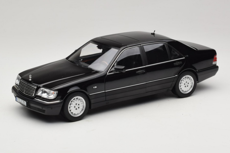 Mercedes S-Class W140 S600 Obsidian Black Metallic Norev 1:18 183045 Kovina