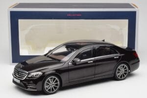 Mercedes S-Class W222 AMG Line Ruby Črn Metallic Norev 1:18 183483 Kovina – slika 8 od 8