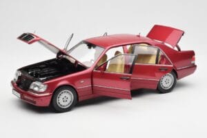 Mercedes S500 W140 Rdeč Metallic Norev 1:18 183579 Kovina – slika 2 od 8