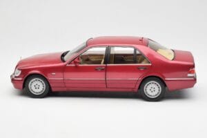Mercedes S500 W140 Rdeč Metallic Norev 1:18 183579 Kovina – slika 4 od 8