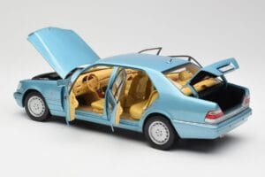 Mercedes S500 W140 Turkizna Metallic Norev 1:18 183561 Kovina – slika 5 od 8