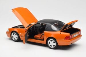 Mercedes SL 500 R129 Oranžen Metallic Norev 1:18 183752 Kovina – slika 5 od 8