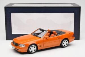 Mercedes SL 500 R129 Oranžen Metallic Norev 1:18 183752 Kovina – slika 8 od 8