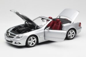 Mercedes SL 500 R230 Kabriolet Iridium Srebrna Minichamps 1:18 B66962388 Kovina – slika 2 od 8