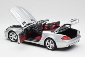Mercedes SL 500 R230 Kabriolet Iridium Srebrna Minichamps 1:18 B66962388 Kovina – slika 5 od 8