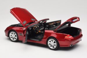 Mercedes SL 500 R230 Red Metallic Omejena Izdaja Norev 1:18 183841 Kovina – slika 5 od 8