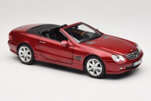 Mercedes SL 500 R230 Red Metallic Omejena Izdaja Norev 1:18 183841 Kovina – slika 6 od 8