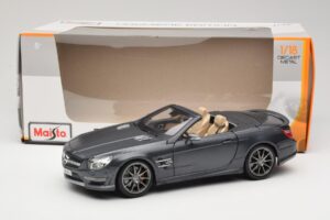 Mercedes SL65 AMG Black Series R230 Matte Black Maisto 1:18 36198 Kovina – slika 8 od 8