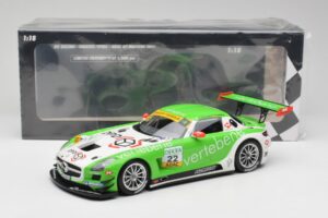 Mercedes AMG SLS C197 GT3 MS Racing #22 V. Sigacev / C. Stoll ADAC GT Masters 2011 Minichamps 1:18 151113102 Kovina – slika 6 od 6