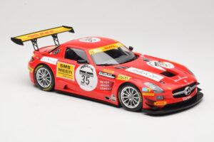 Mercedes SLS AMG GT3 #35 T. Heyer / T. Jager 24 Hours of Spa 2011 Minichamps 1:18 B66960196 Kovina – slika 4 od 6