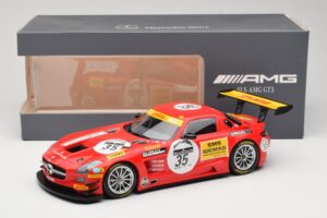 Mercedes SLS AMG GT3 #35 T. Heyer / T. Jager 24 Hours of Spa 2011 Minichamps 1:18 B66960196 Kovina – slika 6 od 6
