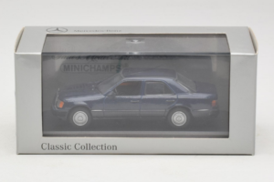 Mercedes W124 Temno Modra Minichamps 1:43 MB006 Kovina – slika 4 od 4