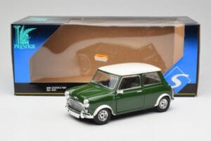 Mini Cooper S British Racing Zelen & Old English Bel Solido 1:18 8021 Kovina – slika 8 od 8