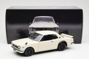 Nissan Skyline 2000 GT-R KPGC110 Bel Kyosho 1:18 08127W Kovina – slika 8 od 8