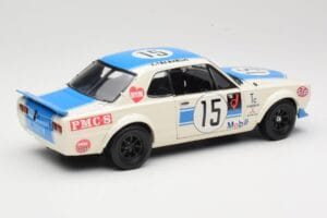 Nissan Skyline 2000GT-R KPGC10 #15 K. Takahashi Nissan Works JTCC 1972 Kyosho 1:18 08122B Kovina – slika 3 od 8